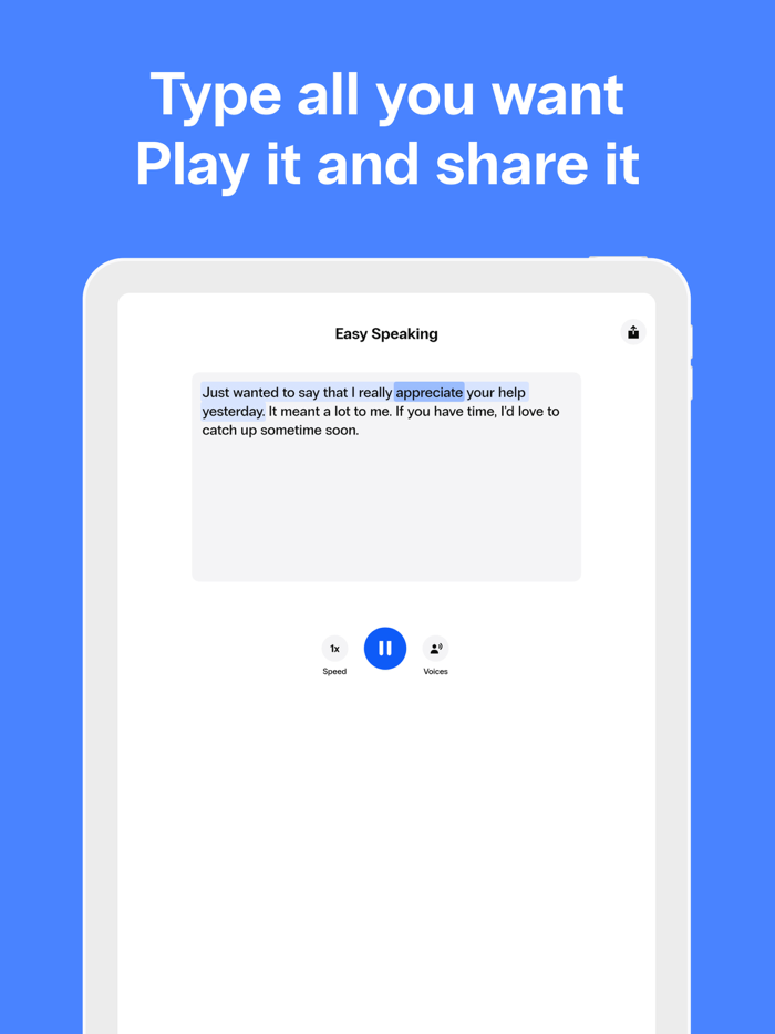 Speak4Me - Text to Speech TTS