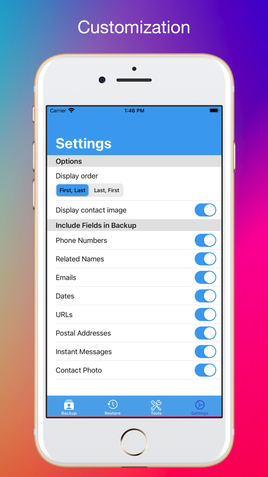 #9. Contacts Backup Utility (iOS) Podle: Ebrahim Rahban