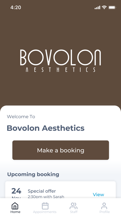 Bovolon Aesthetics Screenshot