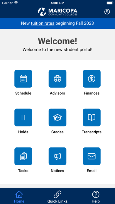 My Maricopa Student Portal Screenshot