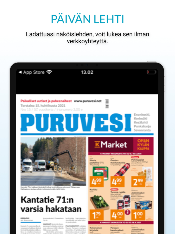 Puruvesi päivän lehti