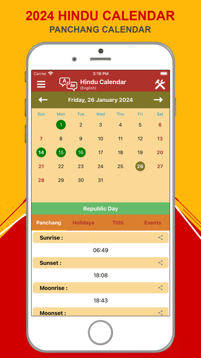 Hindu Calendar 2024 Screenshot