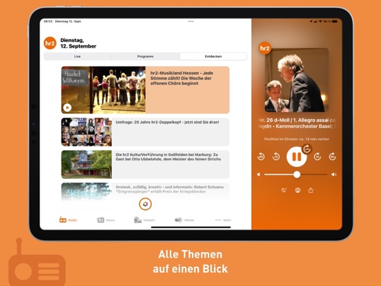 hr2-kultur iPad screenshot 5 - Music app