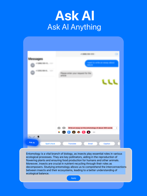 AI Keyboard Extension AI Typer iPad screenshot 5 - Utilities app
