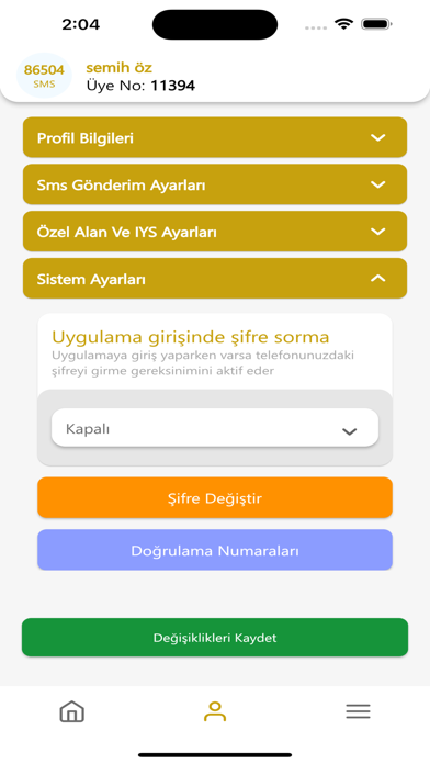ZorluSMS Başlıklı SMS Sistemi Screenshot