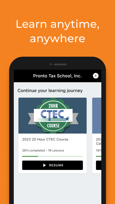 Pronto Tax School, Inc. Screenshot