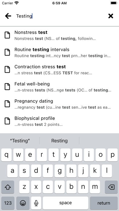 Obstetric Prenatal Care Screenshot