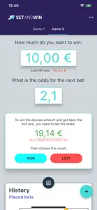 SetAndWin. Bets calculator screenshot #5 for iPhone