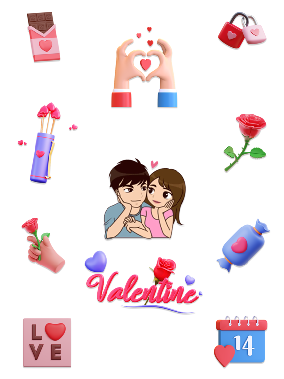 Screenshot #4 pour Valentine Stickers - WASticker