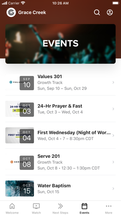 Grace Creek Church Screenshot