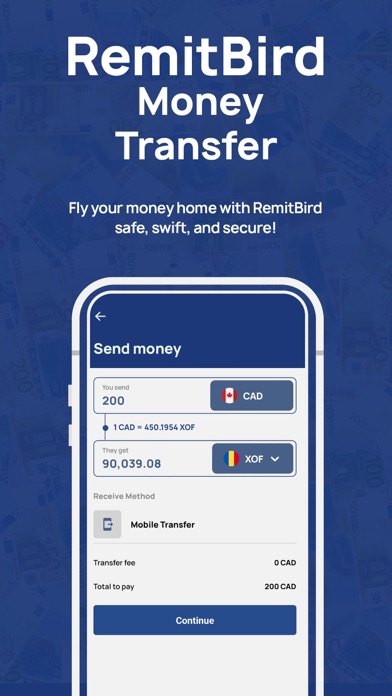 RemitBird: Money Transfer Screenshot