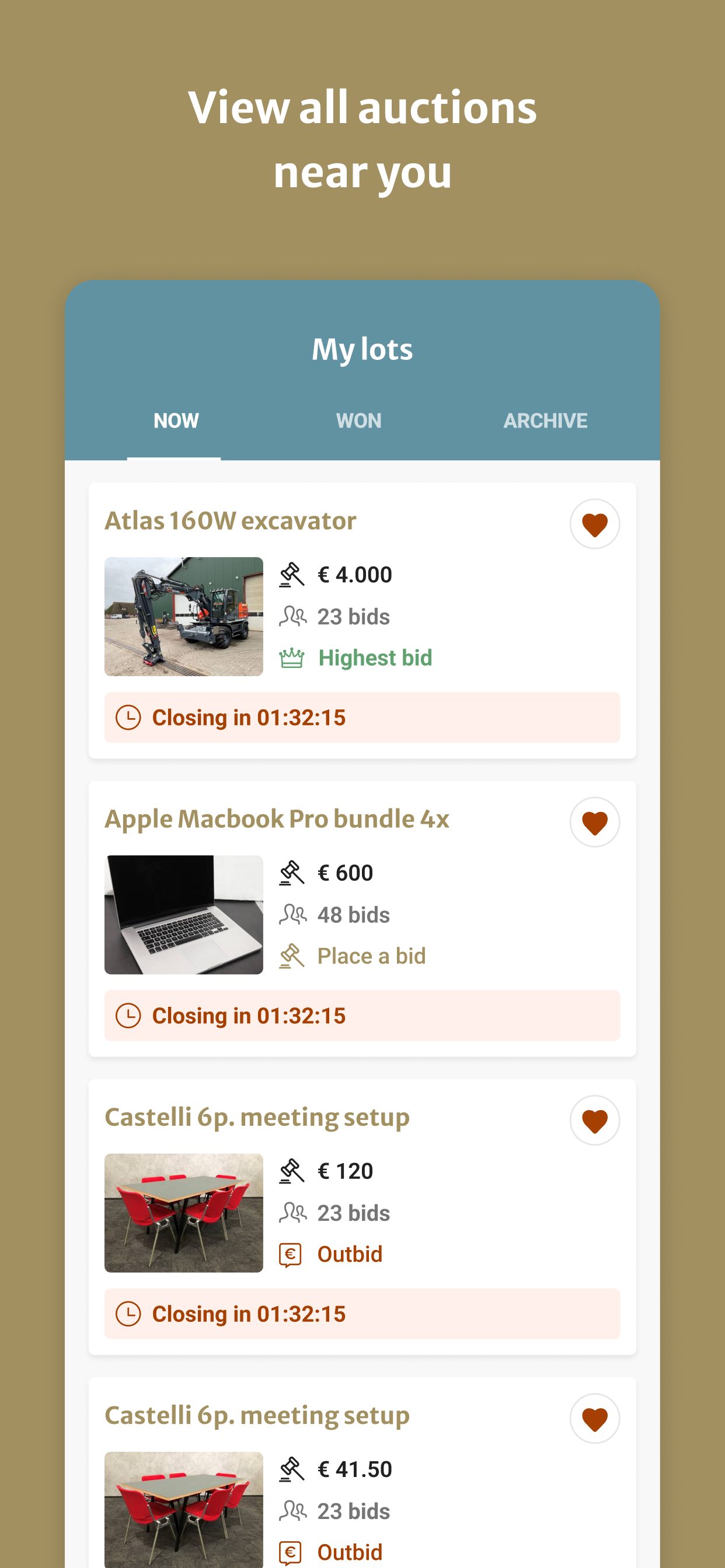 Vavato: online auctions