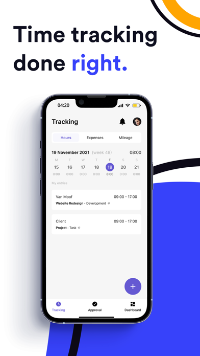TimeChimp - Time Tracking Screenshot