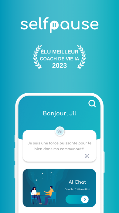 Screenshot #1 pour Selfpause: Coach de Vie IA