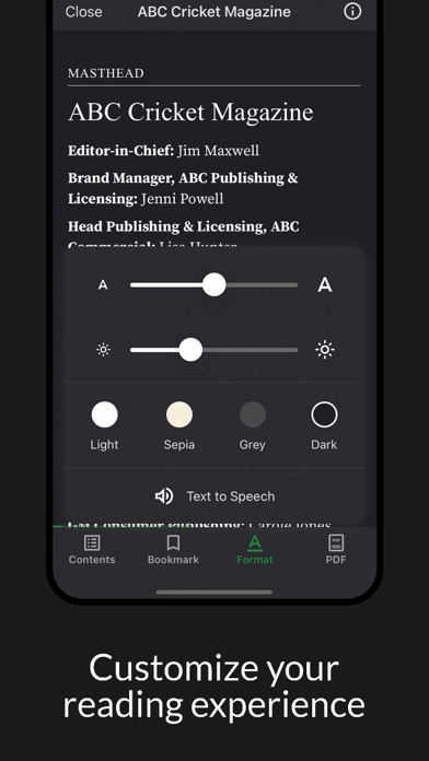ABC Cricket Magazine Screenshot