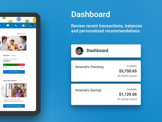 Prospera CU Mobile App iPad screenshot 2 - Finance app