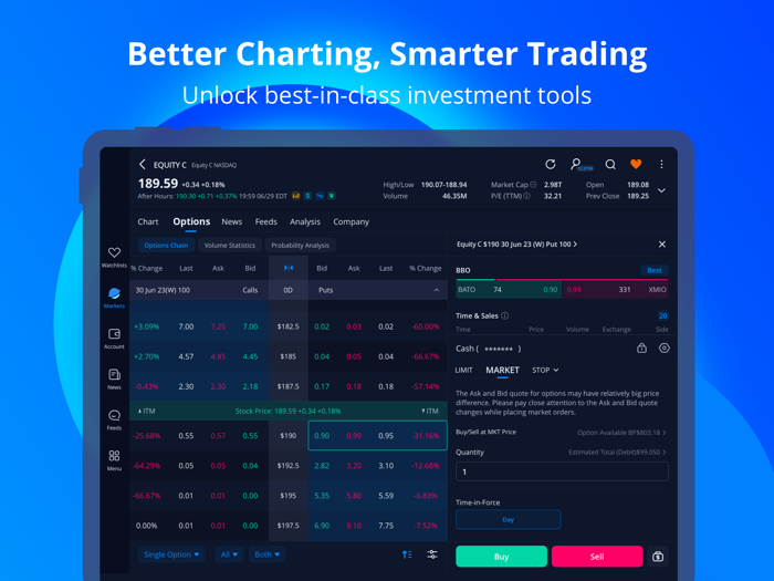Webull Tablet-Advanced Trading