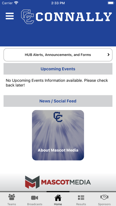 Connally Athletics Screenshot