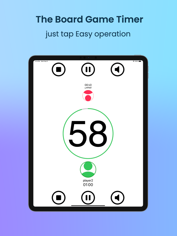 GameTimer For BoardGames iPad screenshot 1 - Utilities app