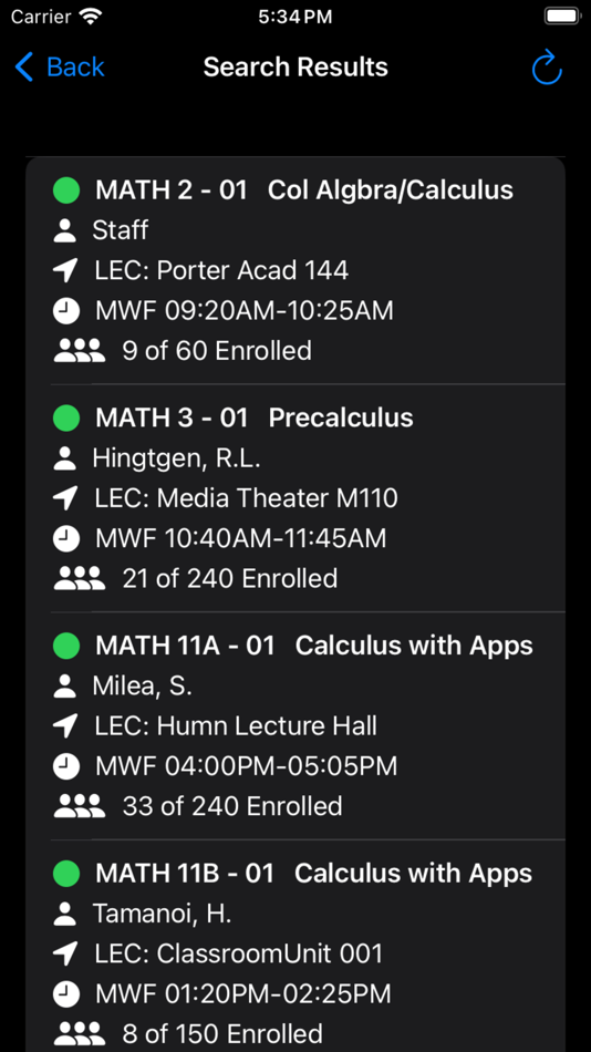 #3. UCSC Pisa Class Search (macOS) Podle: Advaith Jagathesan