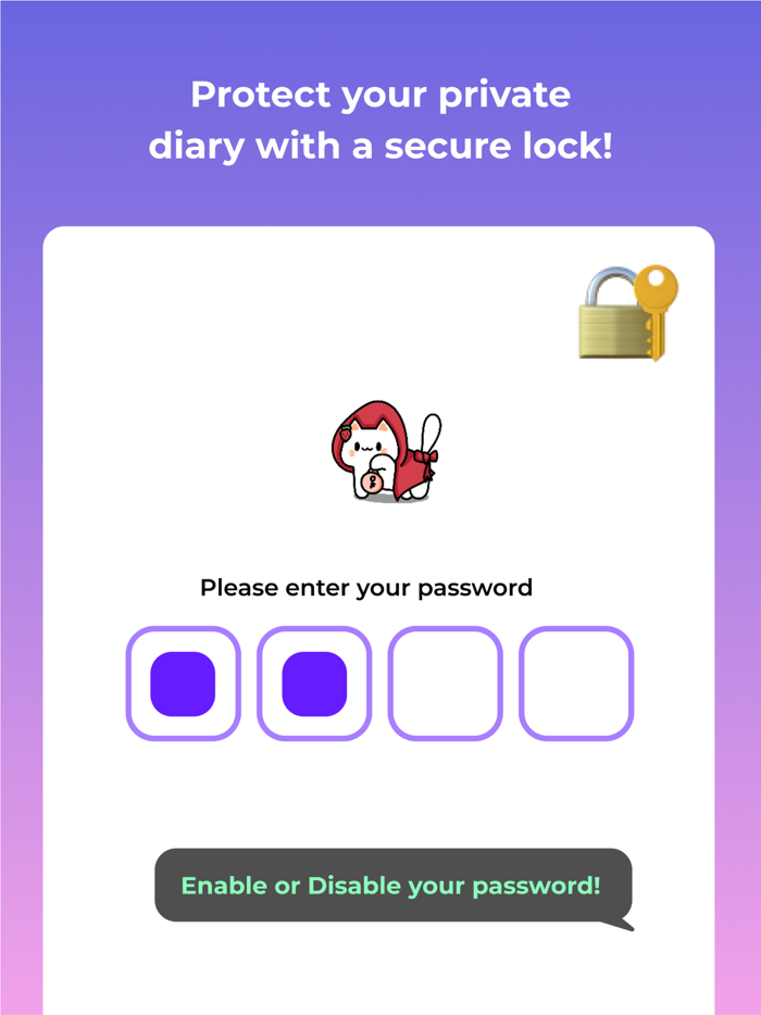 Miuu Note-Cute Diary With Lock
