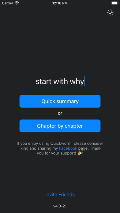 Quickworm: AI Book Summaries Screenshot