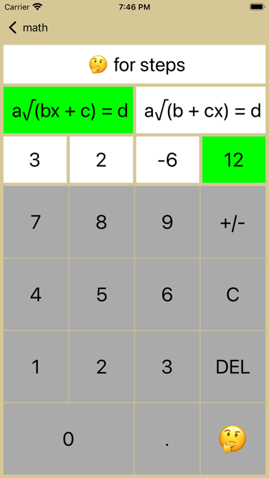 Screenshot #1 pour 20/20 Radical Equations