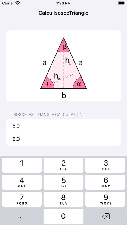 Calcu IsosceTrianglo