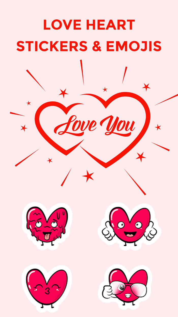 Love Heart Stickers  Emojis