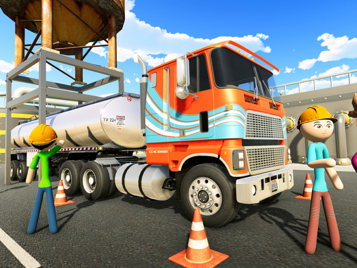 Stickman Oil Tanker Transport