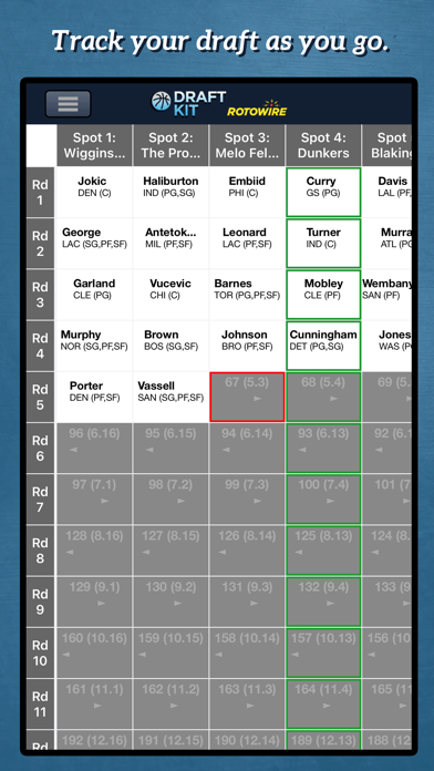 Fantasy Basketball Draft '23 Screenshot