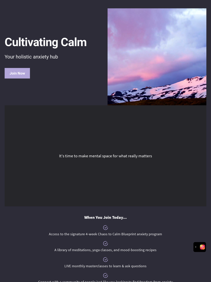 Cultivating Calm