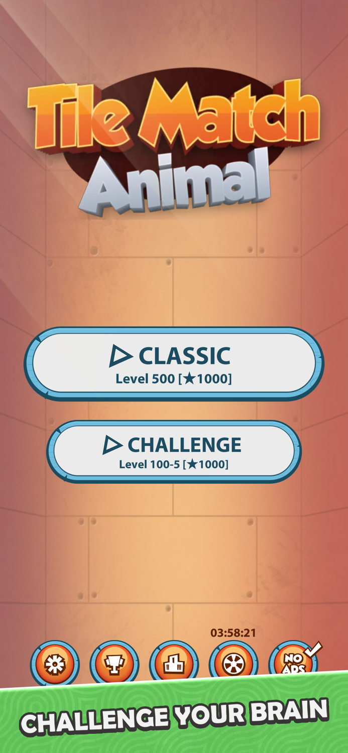 Tile Match Animal Link Puzzle