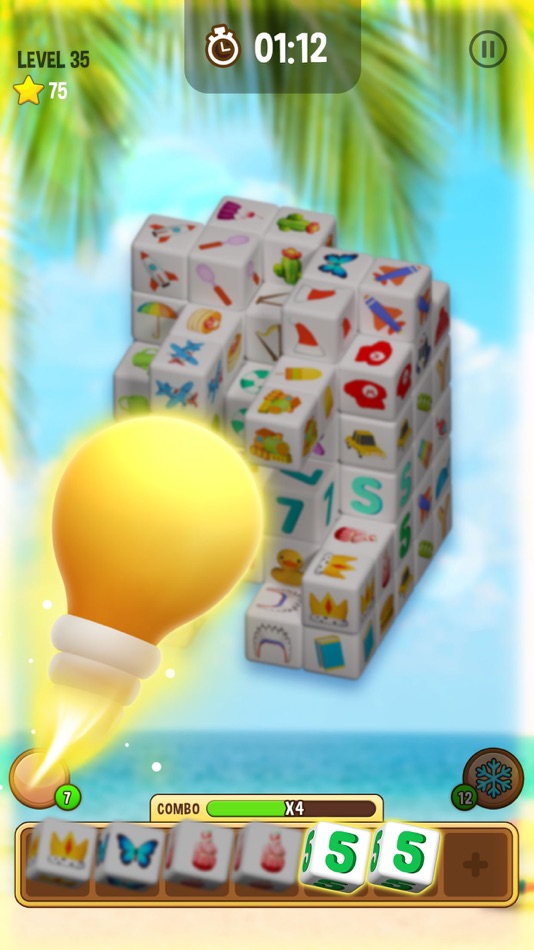 #4. Cube Match Triple - 3D Puzzle (iOS) By: LIHUHU PTE. LTD.