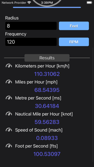 Circular Motion Calculator Screenshot