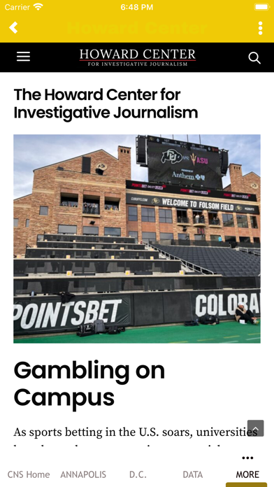 CNS News Screenshot