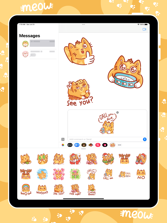 Screenshot #6 pour Cat stickers for iMessage!