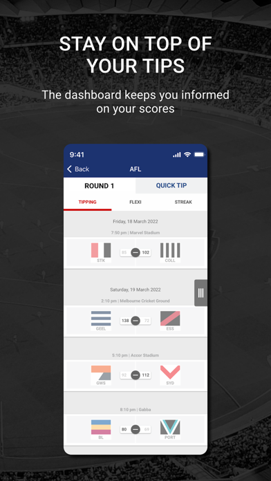 footytips - Footy Tipping App Screenshot