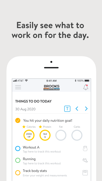 Brooks Corporate Wellness Screenshot