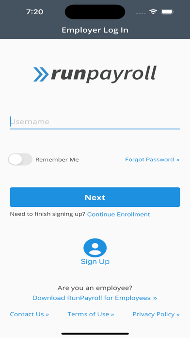 RunPayroll for Employers Screenshot
