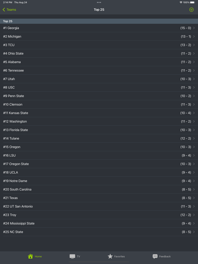 ‎College Football: RapidRoster Screenshot