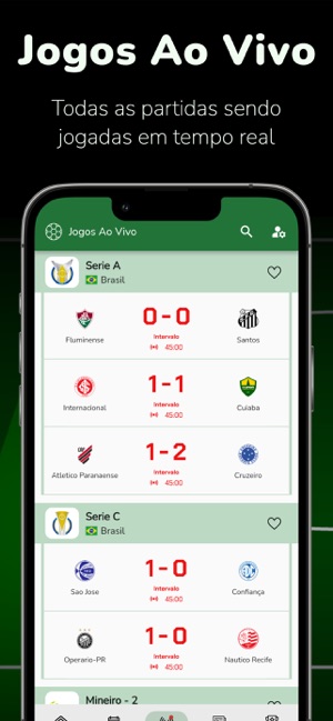 Futebol ao vivo na App Store