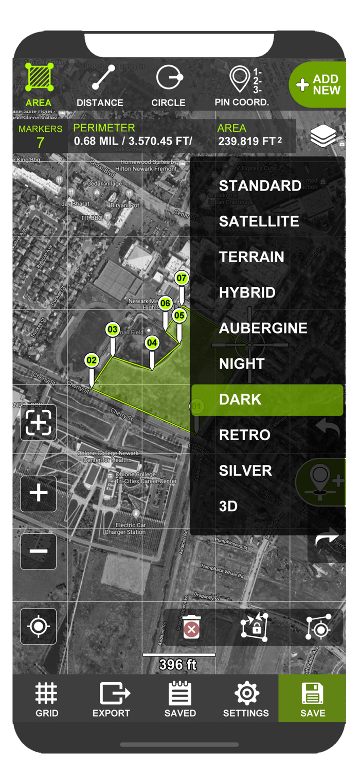 Measure Map GPS Field