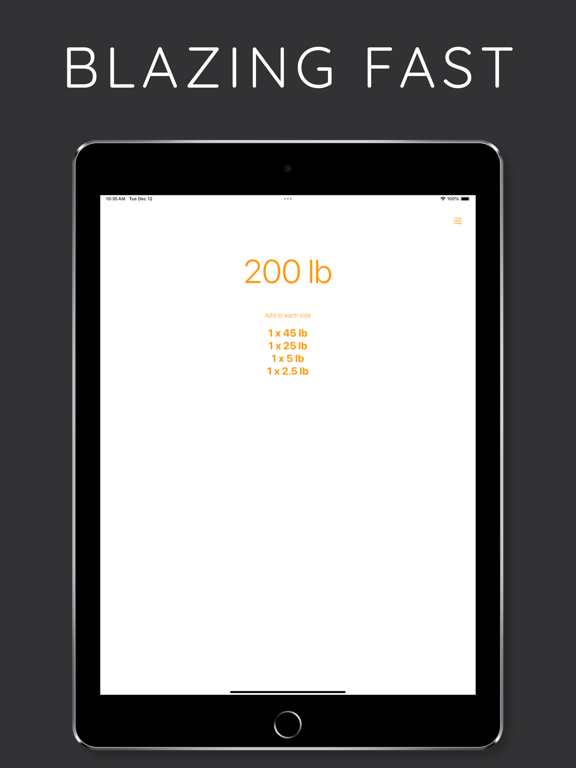 PlateCalc Barbell Calculator iPad screenshot 1 - Health & Fitness app