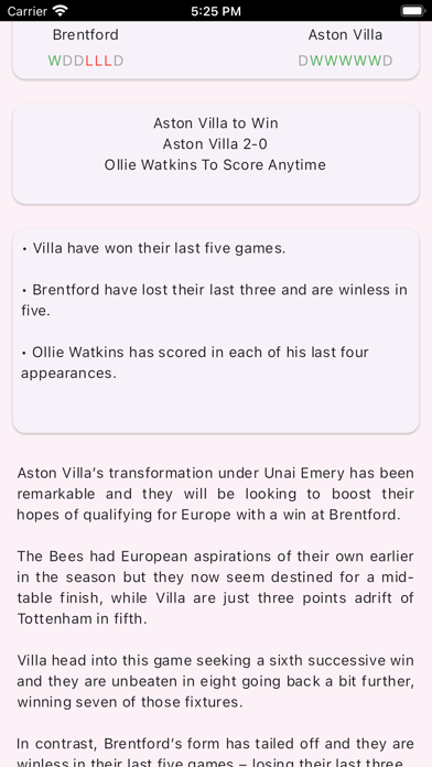Football Live Predictions Screenshot