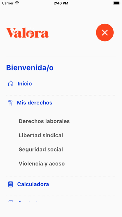 App Valora Screenshot