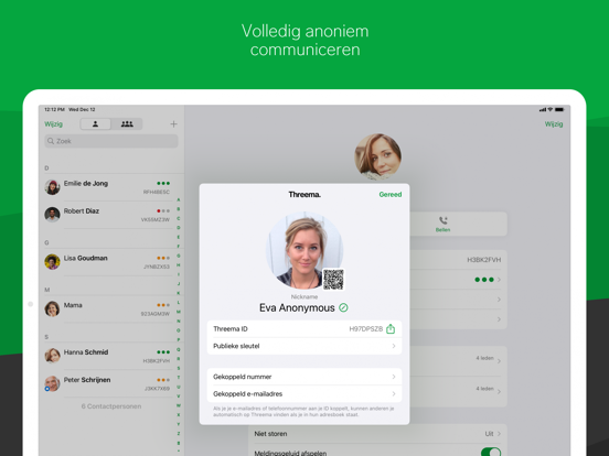 Threema. De veilige messenger iPad app afbeelding 2