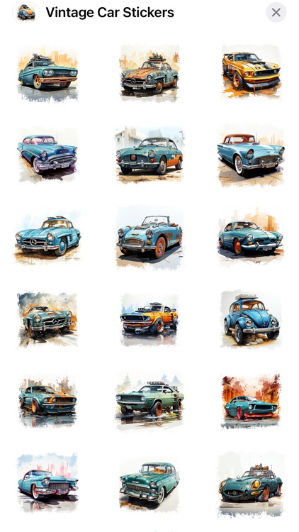 Vintage Car Stickers