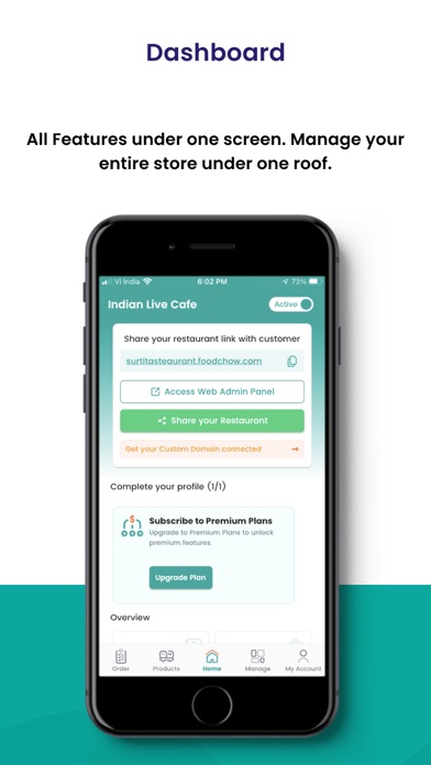 FoodChow Restaurant Management Screenshot