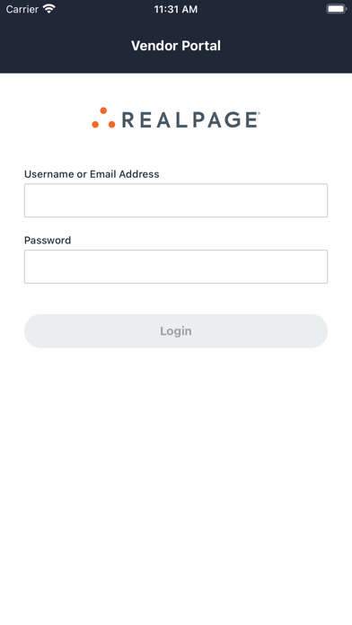 RealPage Vendor Mobile Screenshot